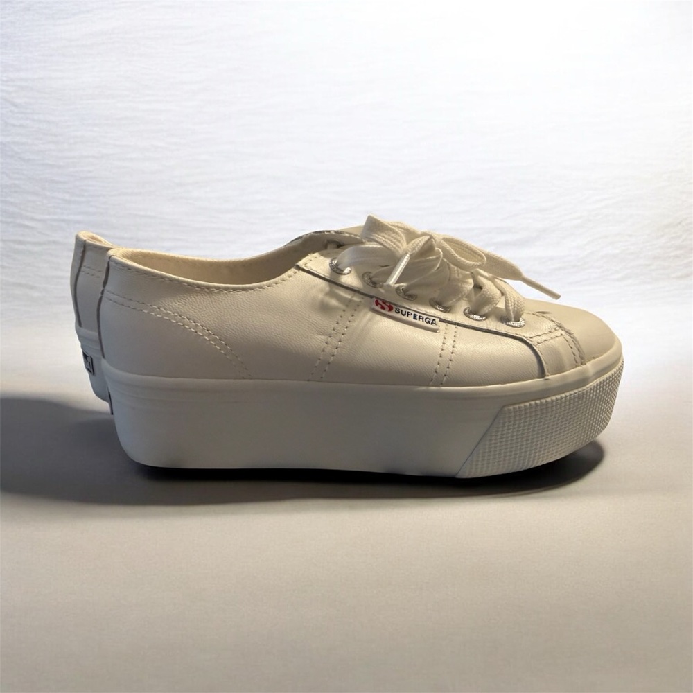 NIB Superga Women's White Platform Sneakers